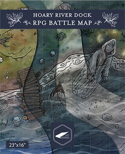 Hoary River Dock RPG Battlemap - Tome of Salvaterra